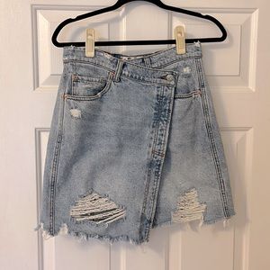 Free People Jean Skirt